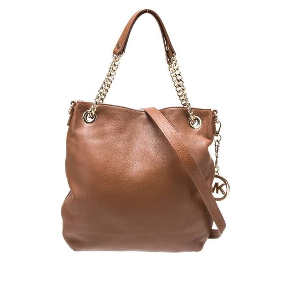 MICHAEL KORS Soft & Supple Leather Brown & Gold Hardware Shoulder Bag - Picture 1 of 9